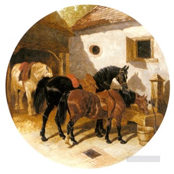 El caballo Farmyard John Frederick Herring Jr. Pinturas al óleo